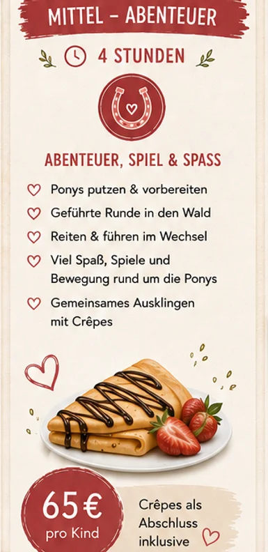 Mittel-Abenteuer — 65 € pro Kind